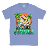 Colony Blue Cowgirl summer Classic Tee - NancyCooperArtShop