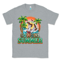 Heather Grey Cowgirl summer Classic Tee - NancyCooperArtShop