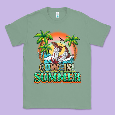 Cowgirl Summer Classic Tee Designed By Nancycooperartshop