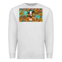 Oatmeal Heather Fall cow Premium Sweatshirt - Artiststas