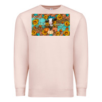 Pale Pink Fall cow Premium Sweatshirt - Artiststas