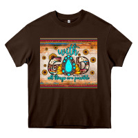 Chocolate Brown with god all things are possible matthew 19 26 Heavy Core Tee - JahusDesignShop