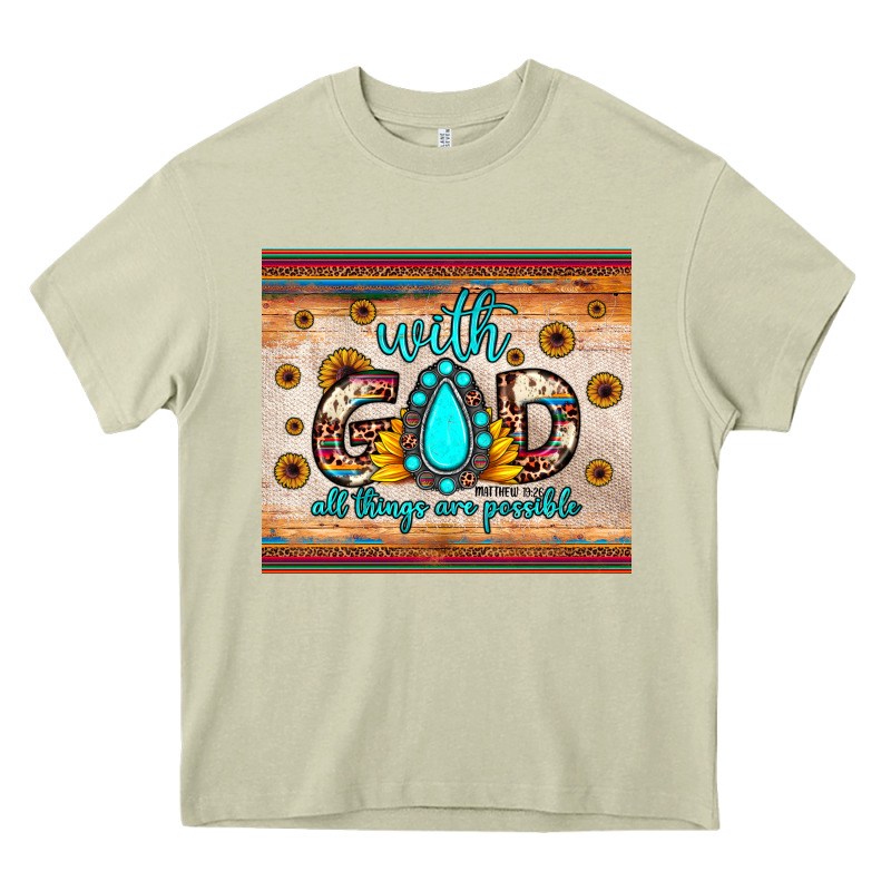 With God All Things Are Possible Matthew 19 26 Heavy Core Tee by JahusDesignShop | Teevron
