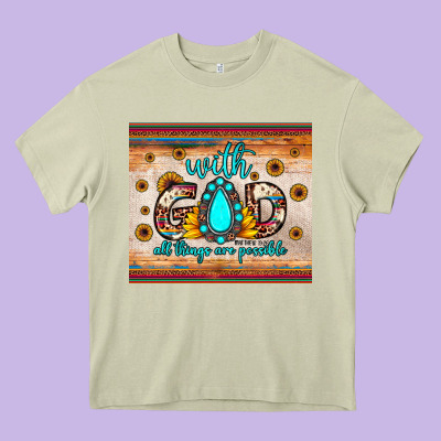 With God All Things Are Possible Matthew 19 26 Heavy Core Tee Designed By Jahusdesignshop