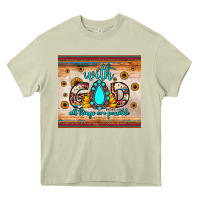 Mossy with god all things are possible matthew 19 26 Heavy Core Tee - JahusDesignShop
