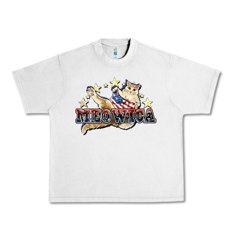 Meowica Cat 4th Of July Urban Heavy Tee by HowdyJamesFarm | Teevron