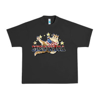 Pigment Black Meowica cat 4th of july Urban Heavy Tee - HowdyJamesFarm
