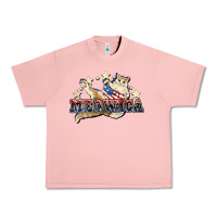Salmon Meowica cat 4th of july Urban Heavy Tee - HowdyJamesFarm