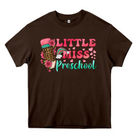 Chocolate Brown little miss preschool Heavy Core Tee - BundleAndBundleShop