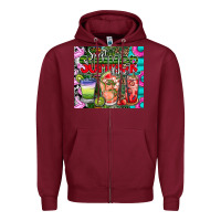 Burgundy summer time Zipper Hoodie - CowhideDigitalArt