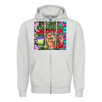 Dove Grey summer time Zipper Hoodie - CowhideDigitalArt