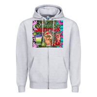 Heather Grey summer time Zipper Hoodie - CowhideDigitalArt