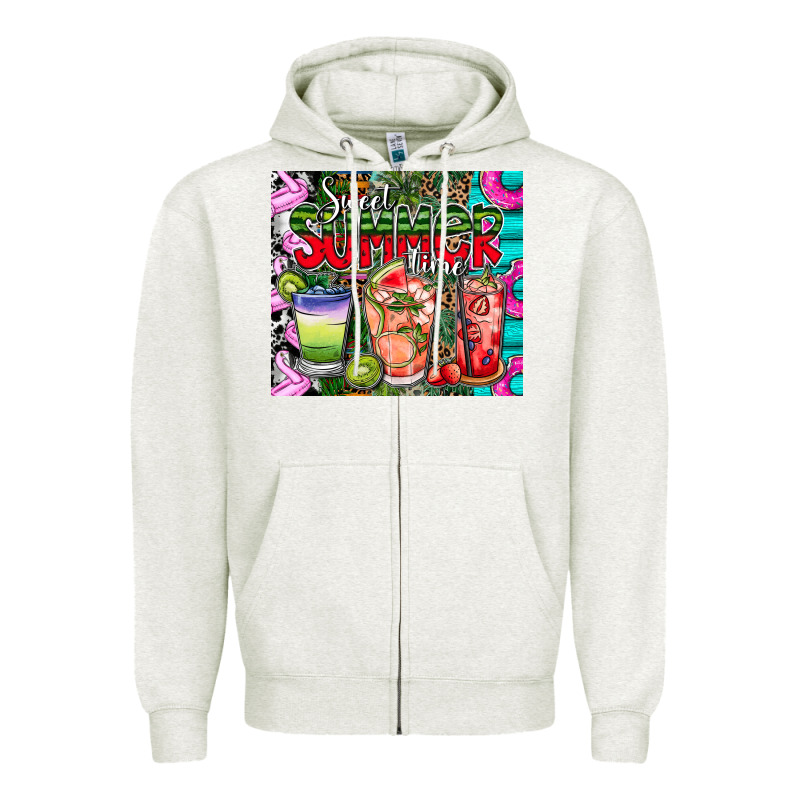 Summer Time Zipper Hoodie by CowhideDigitalArt | Teevron
