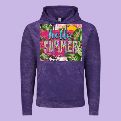 Hello Summer With Cowhide Vintage Hoodie Designed By Tumblerdesignbyshophia