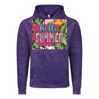 Cloud Purple hello summer with cowhide Vintage Hoodie - TumblerDesignByShophia