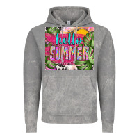 Cloud Rock hello summer with cowhide Vintage Hoodie - TumblerDesignByShophia