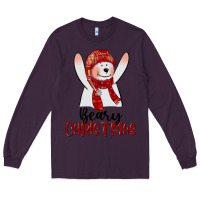 Plum beary christmas Long Sleeve Tee - CowGirlArtShop