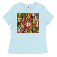 Baby Blue Christmas cakes western Ladies Tee - Jasminsmagicworld
