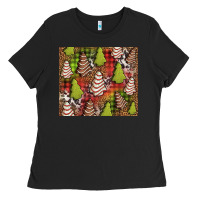 Black Christmas cakes western Ladies Tee - Jasminsmagicworld