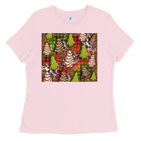 Bubblegum Pink Christmas cakes western Ladies Tee - Jasminsmagicworld