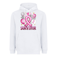 White Balloons cancer ribbon survivor Heavyweight Hoodie - Artiststas