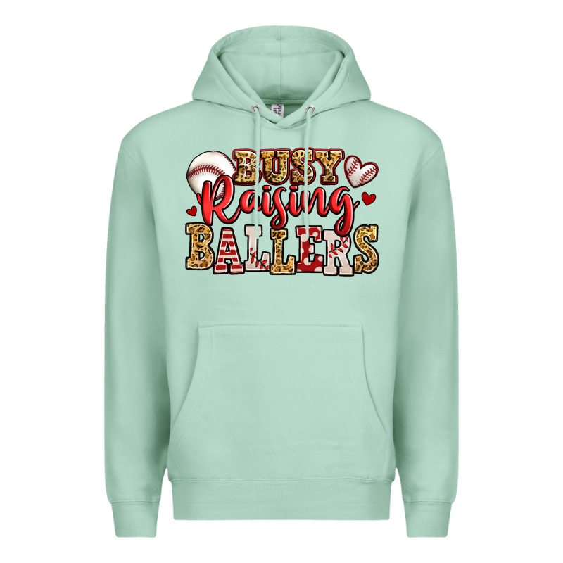 Busy Raising Ballers Baseball Premium Hoodie by Jasminsmagicworld | Teevron