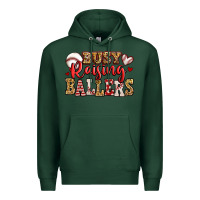 Sports Green busy raising ballers baseball Premium Hoodie - Jasminsmagicworld