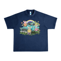 Navy Easter gnomies with truck Easter Day Urban Heavy Tee - HowdyJamesFarm