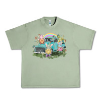 Oil Green Easter gnomies with truck Easter Day Urban Heavy Tee - HowdyJamesFarm