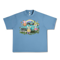 Pebble Blue Easter gnomies with truck Easter Day Urban Heavy Tee - HowdyJamesFarm