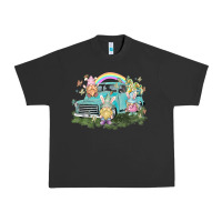 Pigment Black Easter gnomies with truck Easter Day Urban Heavy Tee - HowdyJamesFarm