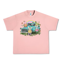 Salmon Easter gnomies with truck Easter Day Urban Heavy Tee - HowdyJamesFarm