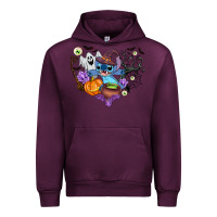 Mauve Wine stitch heart halloween Urban Hoodie - AdoDesignShop