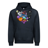 Navy stitch heart halloween Urban Hoodie - AdoDesignShop