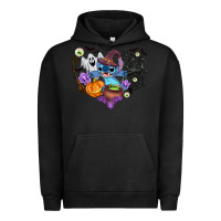 Pigment Black stitch heart halloween Urban Hoodie - AdoDesignShop