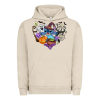 Pigment French Oak stitch heart halloween Urban Hoodie - AdoDesignShop