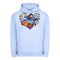 Pigment Grape Ice stitch heart halloween Urban Hoodie - AdoDesignShop