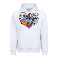 White stitch heart halloween Urban Hoodie - AdoDesignShop