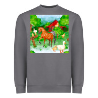 Storm farm life seamless pattern Heavyweight Sweatshirt - FaDigitalArtStudio