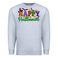 Heather Grey Happy halloween Premium Sweatshirt - Artiststas