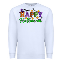 White Happy halloween Premium Sweatshirt - Artiststas