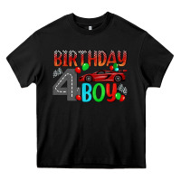 Black birthday boy 4 Heavy Core Tee - BundleAndBundleShop