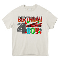 Cream birthday boy 4 Heavy Core Tee - BundleAndBundleShop