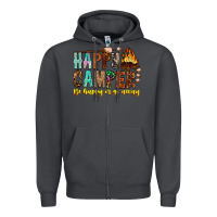 Smoke Happy Camper Be Happy Or Go Away Zipper Hoodie - CowhideDigitalArt