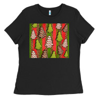 Black Christmas cakes leopard Ladies Tee - Jasminsmagicworld