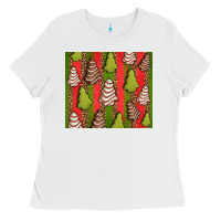 White Christmas cakes leopard Ladies Tee - Jasminsmagicworld