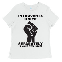 White introverts unite seperately in your own homes Ladies Tee - Bettercallsaul