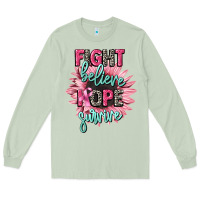 Matcha fight believe hope survive cancer awareness Long Sleeve Tee - CowGirlArtShop