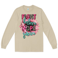 Mushroom fight believe hope survive cancer awareness Long Sleeve Tee - CowGirlArtShop