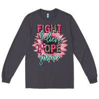 Smoke fight believe hope survive cancer awareness Long Sleeve Tee - CowGirlArtShop